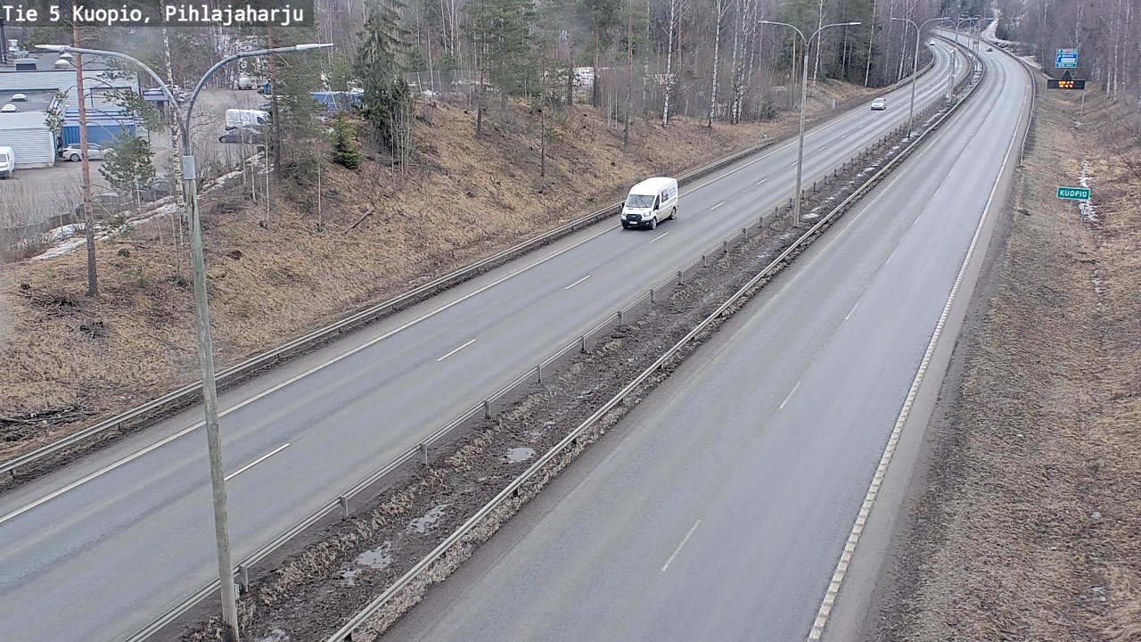 Weather Camera Image Road 5 Kuopio, Pihlajaharju, Kuopio, Pohjois-Savo