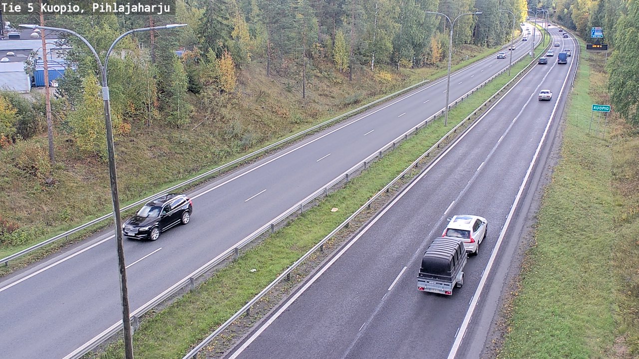 Kelikamerat Kuva Tie 5 Kuopio, Pihlajaharju, Kuopio, Pohjois-Savo