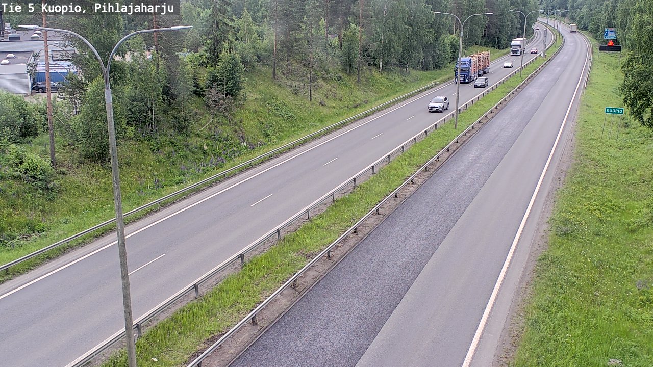 Kelikamerat Kuva Tie 5 Kuopio, Pihlajaharju, Kuopio, Pohjois-Savo