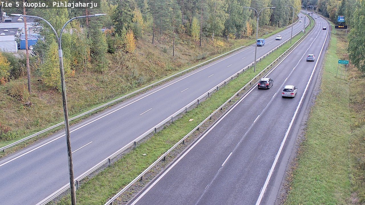 Kelikamerat Kuva Tie 5 Kuopio, Pihlajaharju, Kuopio, Pohjois-Savo