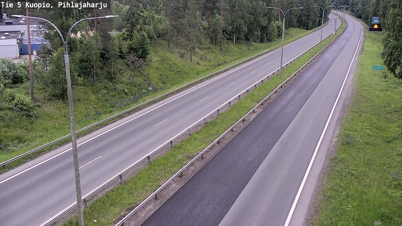 Kelikamerat Kuva Tie 5 Kuopio, Pihlajaharju, Kuopio, Pohjois-Savo