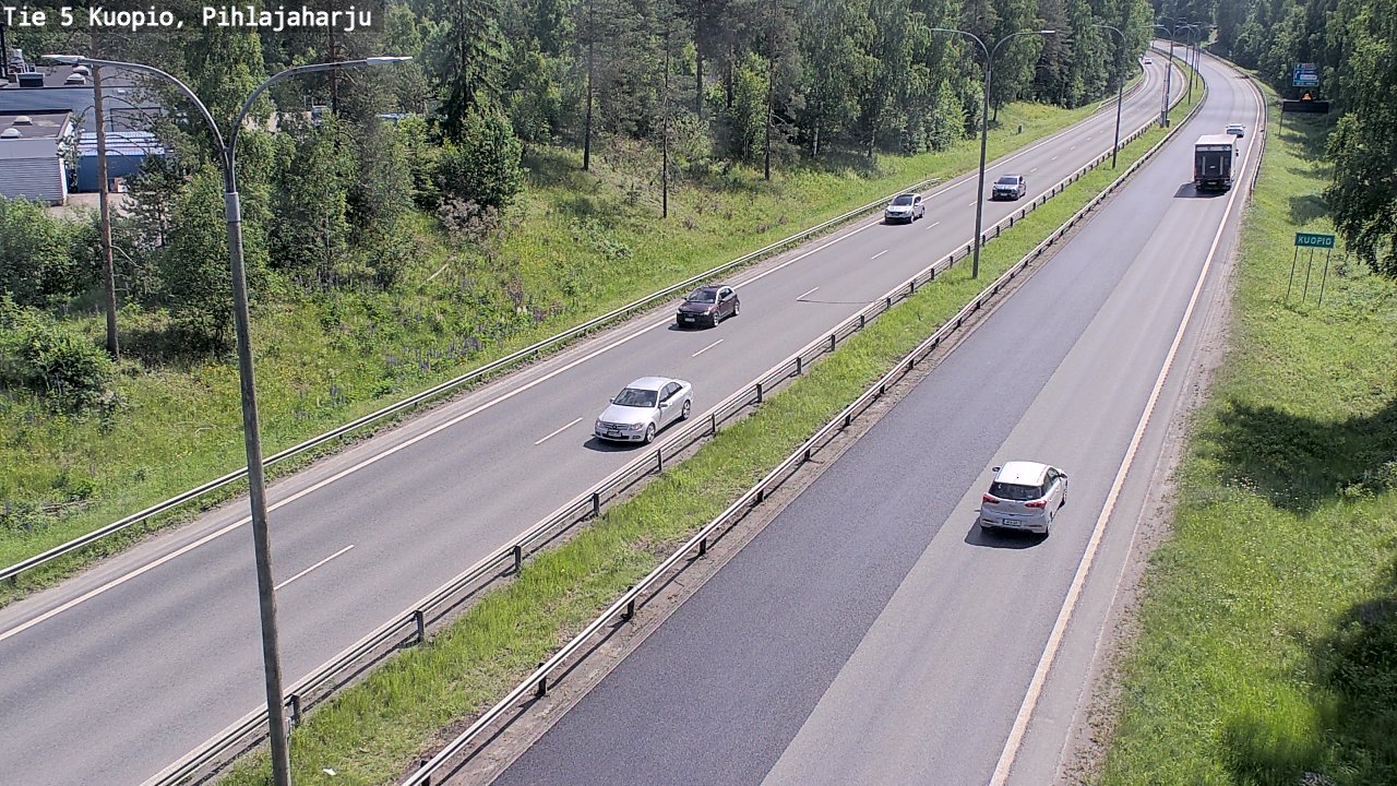 Kelikamerat Kuva Tie 5 Kuopio, Pihlajaharju, Kuopio, Pohjois-Savo