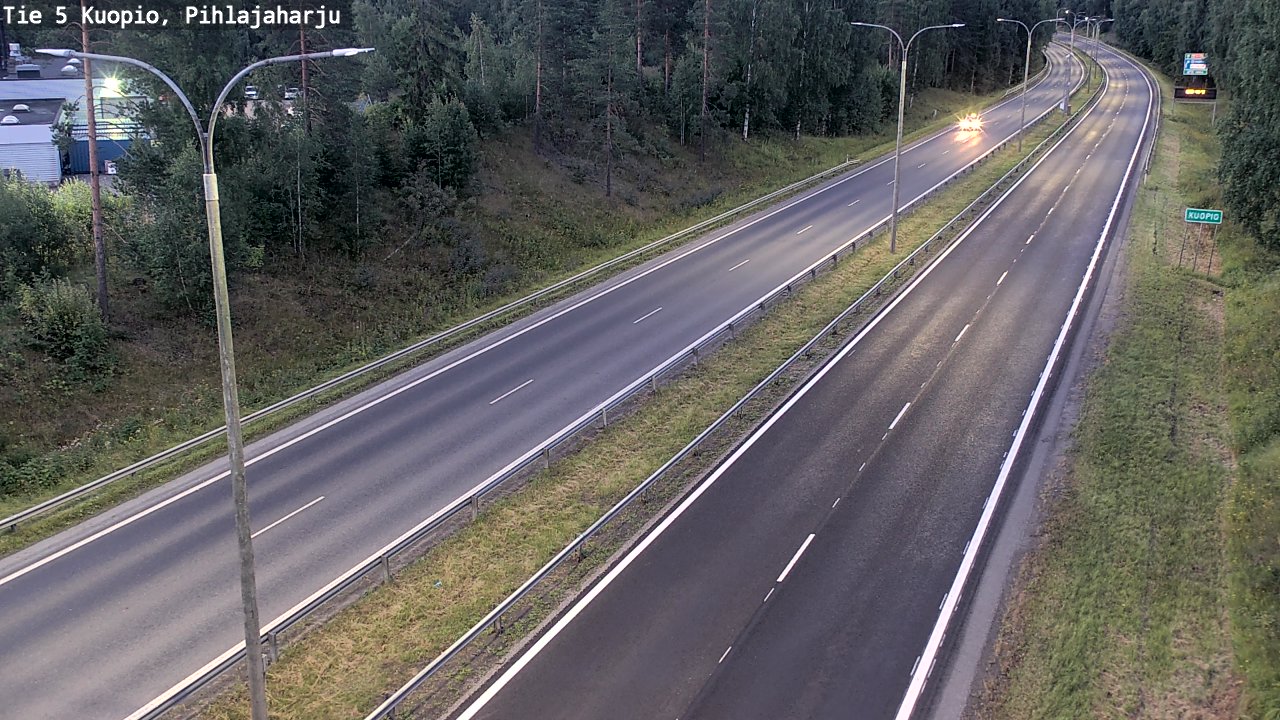 Kelikamerat Kuva Tie 5 Kuopio, Pihlajaharju, Kuopio, Pohjois-Savo