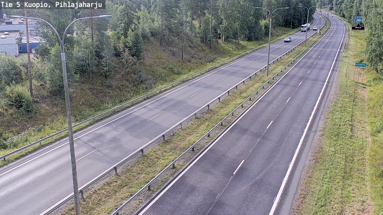 Weather Camera Image Väg 5 Kuopio, Pihlajaharju, Kuopio, Pohjois-Savo