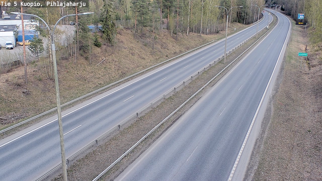 Weather Camera Image Road 5 Kuopio, Pihlajaharju, Kuopio, Pohjois-Savo