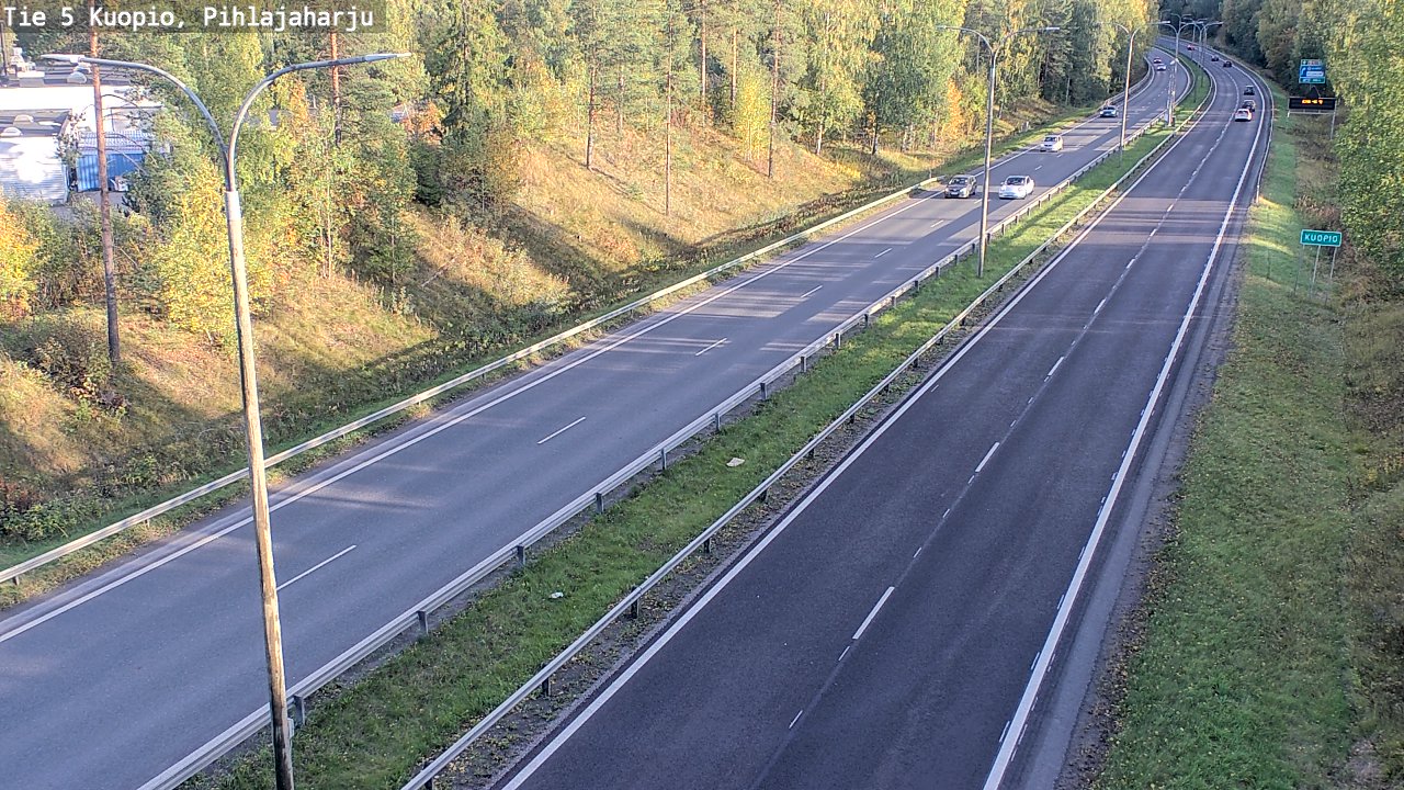 Kelikamerat Kuva Tie 5 Kuopio, Pihlajaharju, Kuopio, Pohjois-Savo