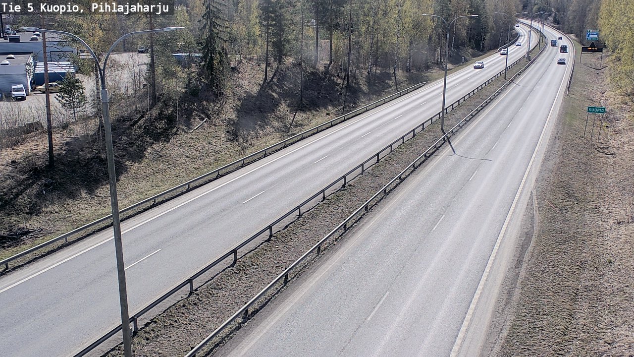 Weather Camera Image Road 5 Kuopio, Pihlajaharju, Kuopio, Pohjois-Savo