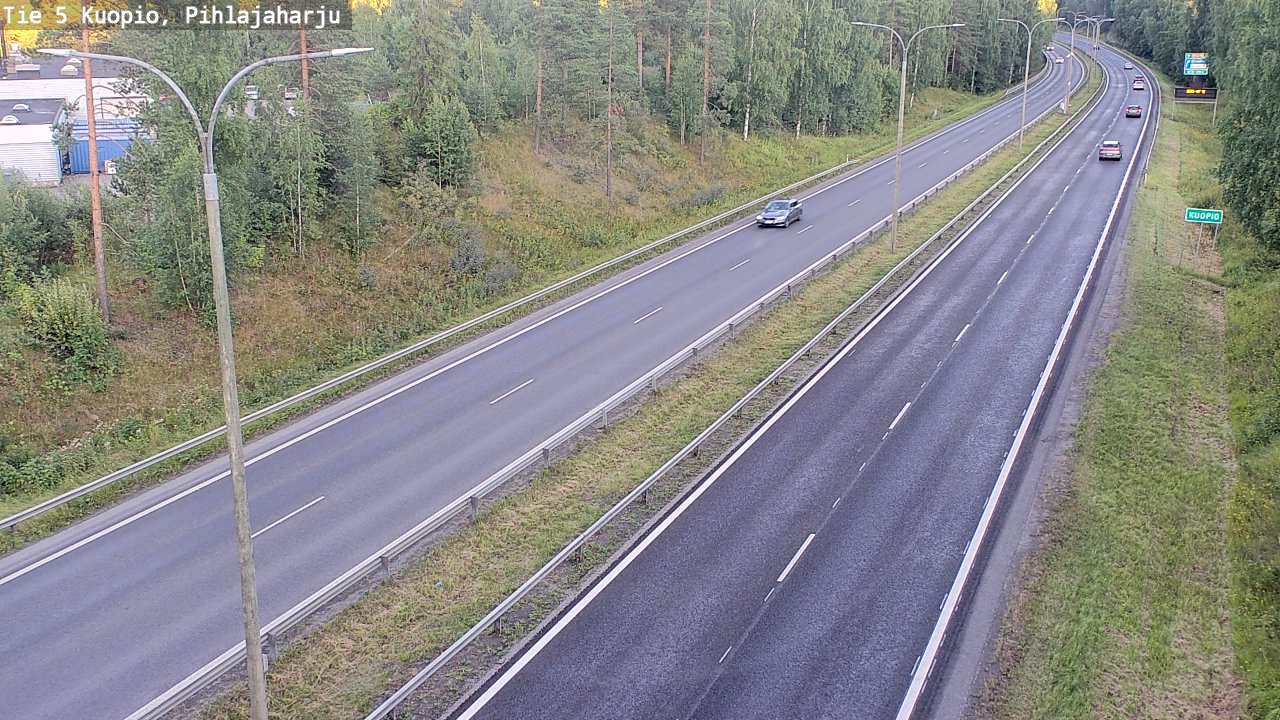 Kelikamerat Kuva Tie 5 Kuopio, Pihlajaharju, Kuopio, Pohjois-Savo