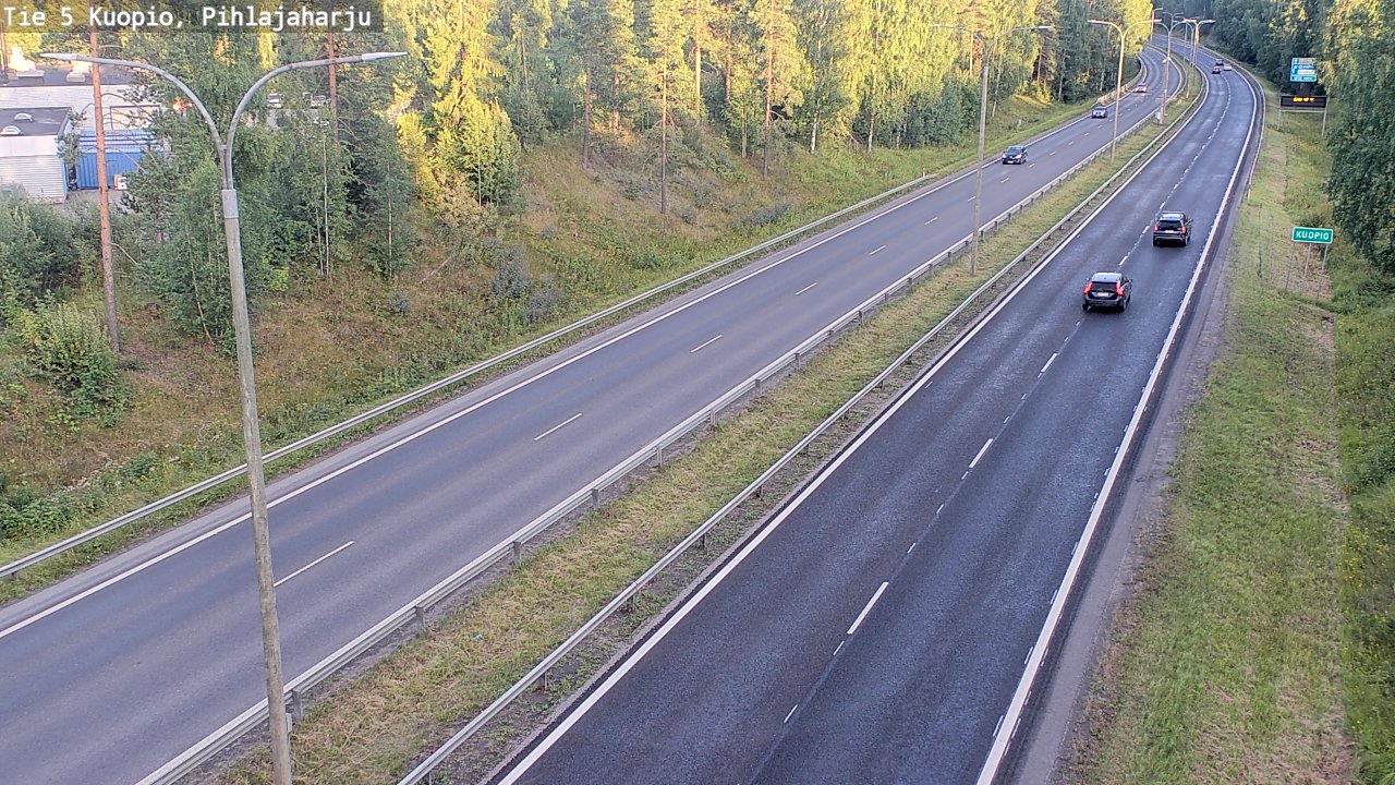 Kelikamerat Kuva Tie 5 Kuopio, Pihlajaharju, Kuopio, Pohjois-Savo