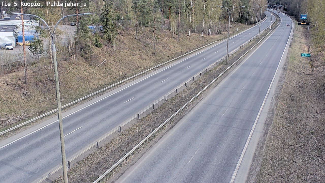 Weather Camera Image Road 5 Kuopio, Pihlajaharju, Kuopio, Pohjois-Savo