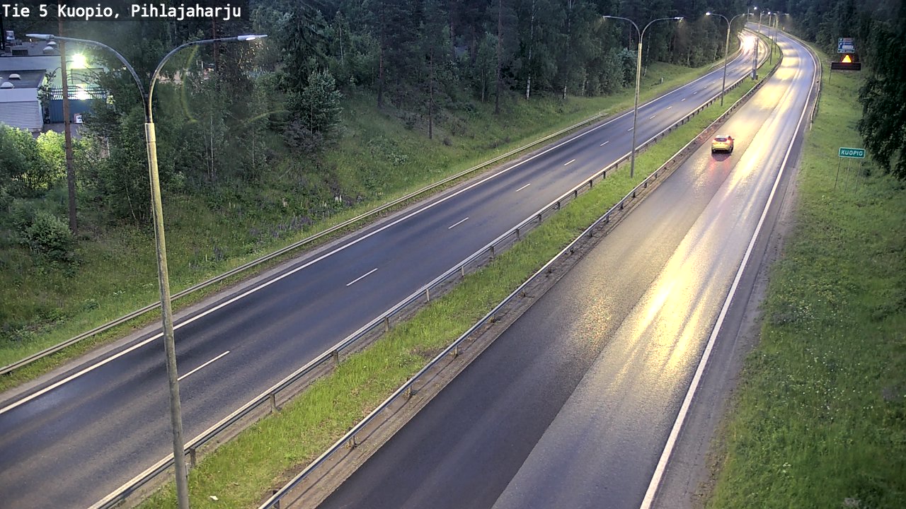 Kelikamerat Kuva Tie 5 Kuopio, Pihlajaharju, Kuopio, Pohjois-Savo