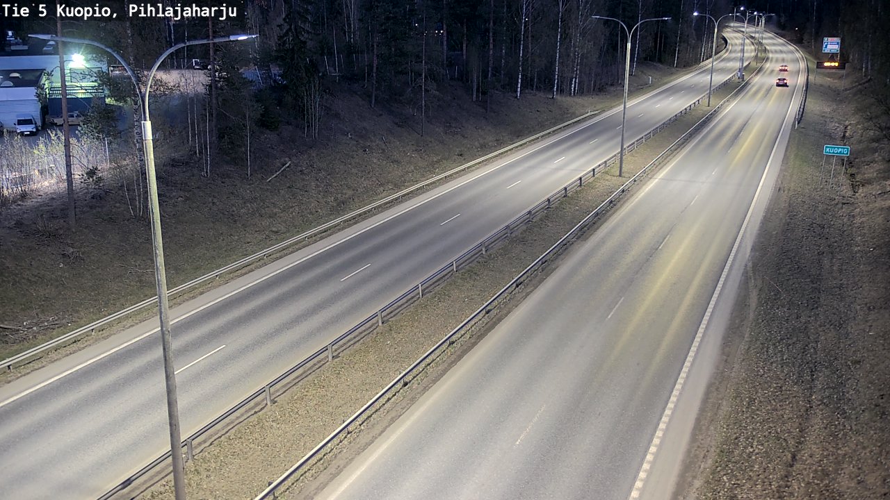 Weather Camera Image Road 5 Kuopio, Pihlajaharju, Kuopio, Pohjois-Savo