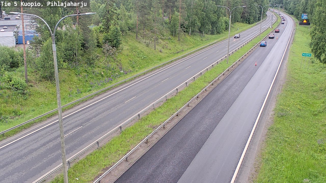 Kelikamerat Kuva Tie 5 Kuopio, Pihlajaharju, Kuopio, Pohjois-Savo