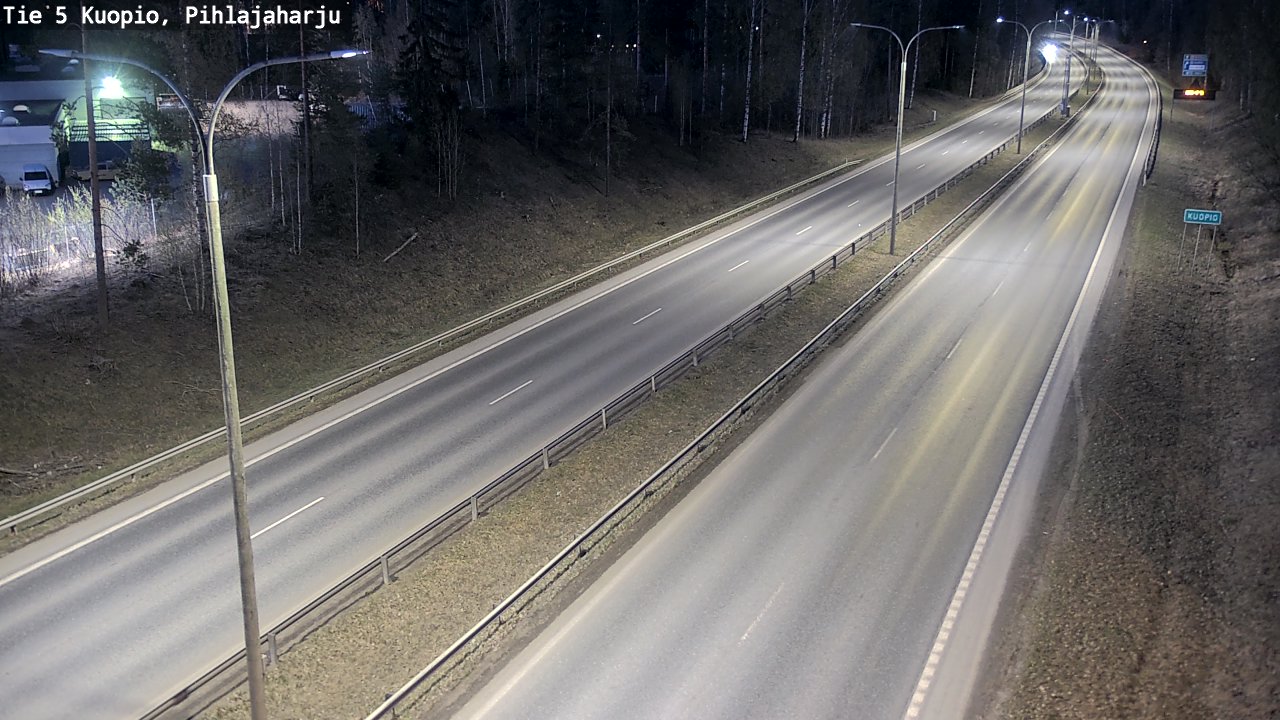 Weather Camera Image Road 5 Kuopio, Pihlajaharju, Kuopio, Pohjois-Savo