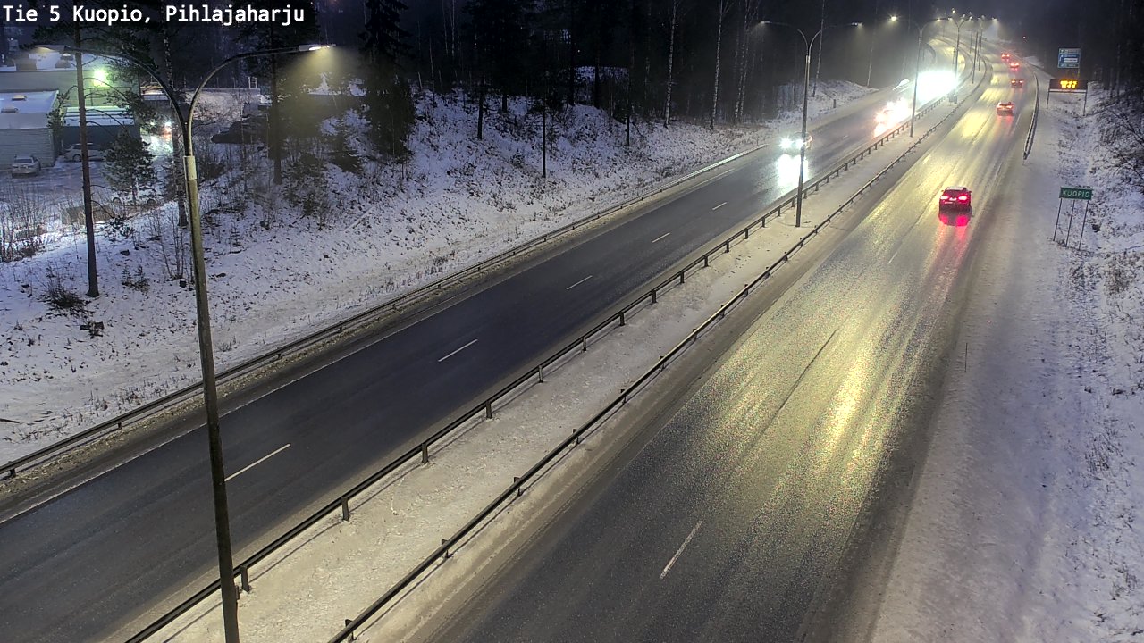 Weather Camera Image Road 5 Kuopio, Pihlajaharju, Kuopio, Pohjois-Savo
