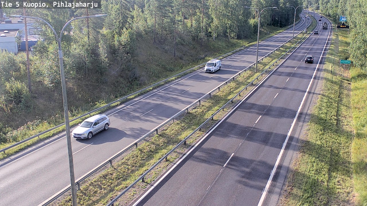 Weather Camera Image Väg 5 Kuopio, Pihlajaharju, Kuopio, Pohjois-Savo
