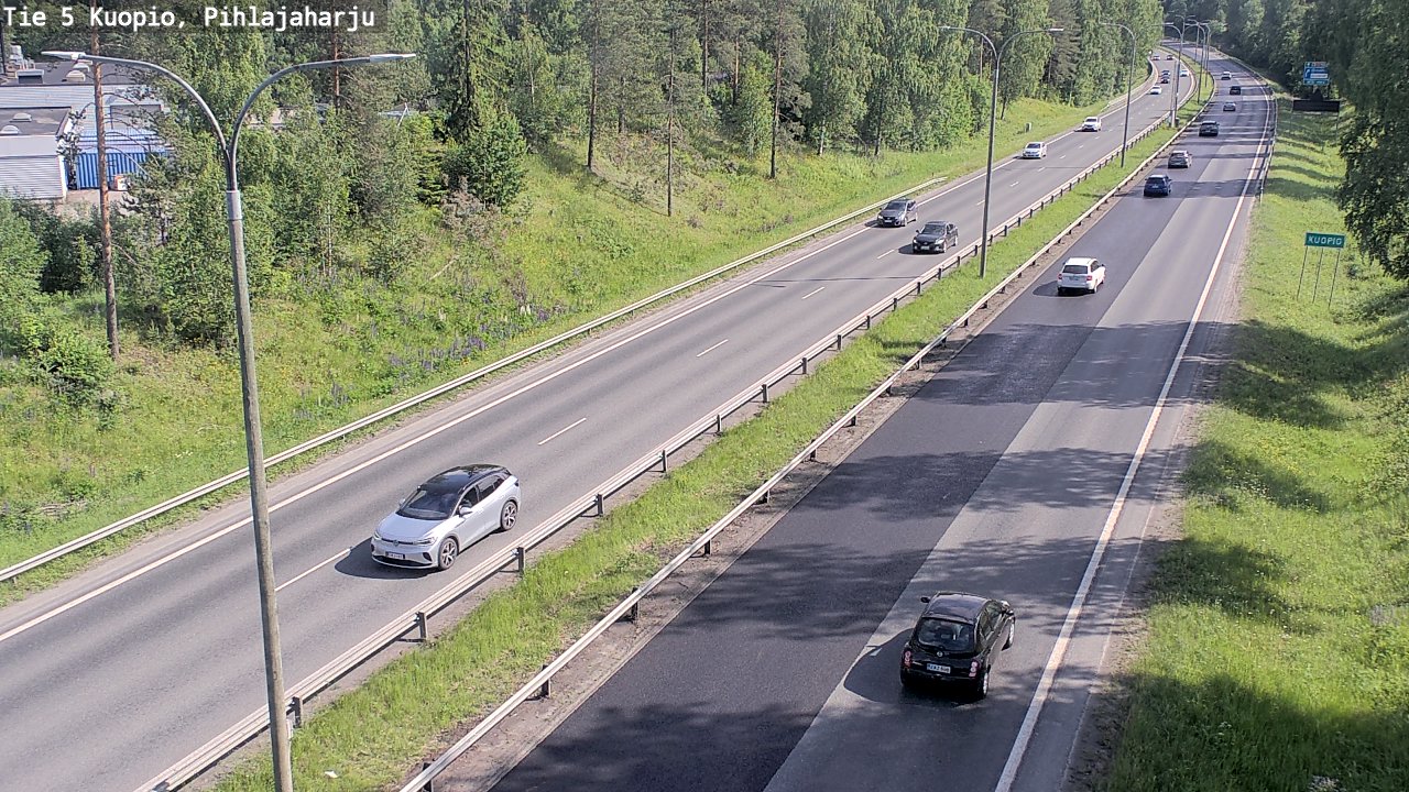 Kelikamerat Kuva Tie 5 Kuopio, Pihlajaharju, Kuopio, Pohjois-Savo