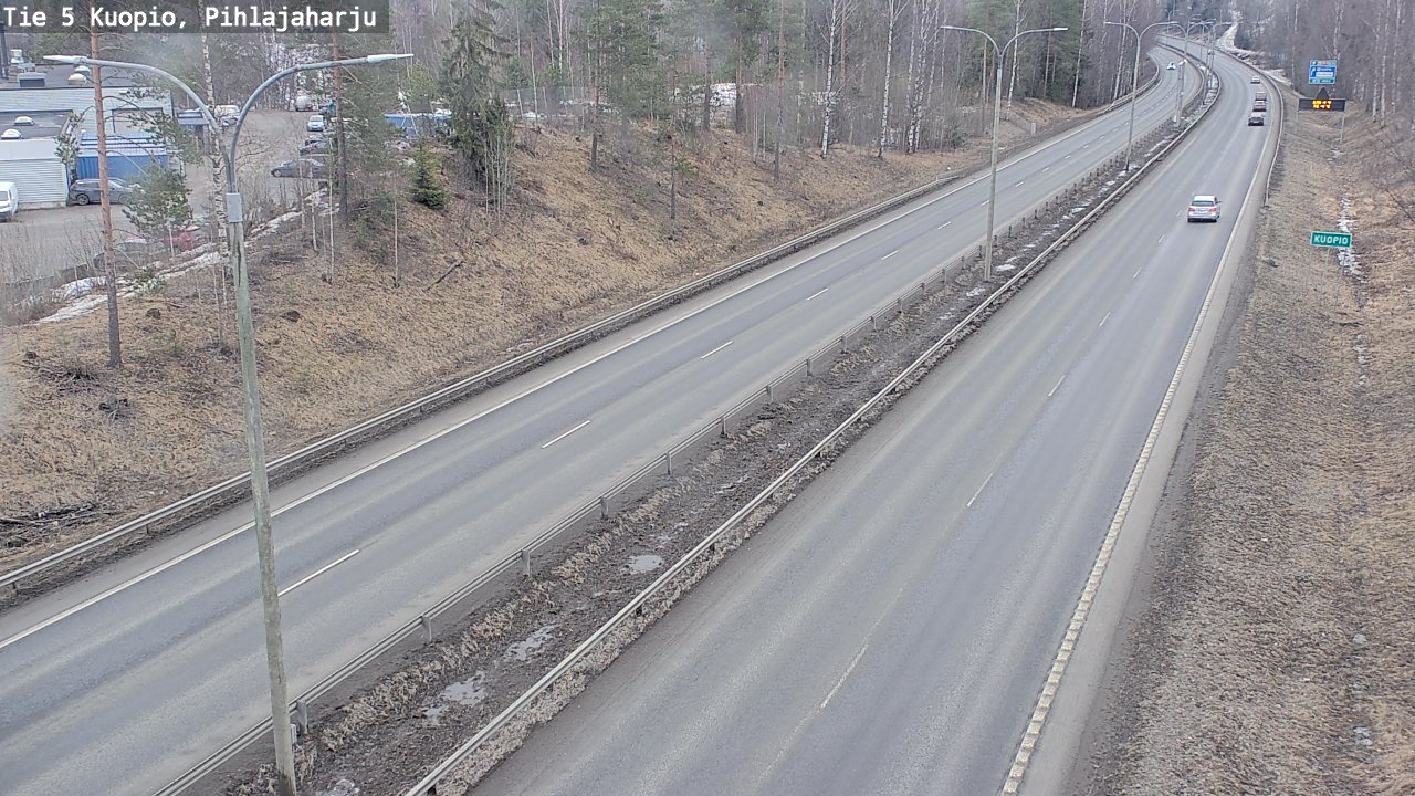 Weather Camera Image Road 5 Kuopio, Pihlajaharju, Kuopio, Pohjois-Savo