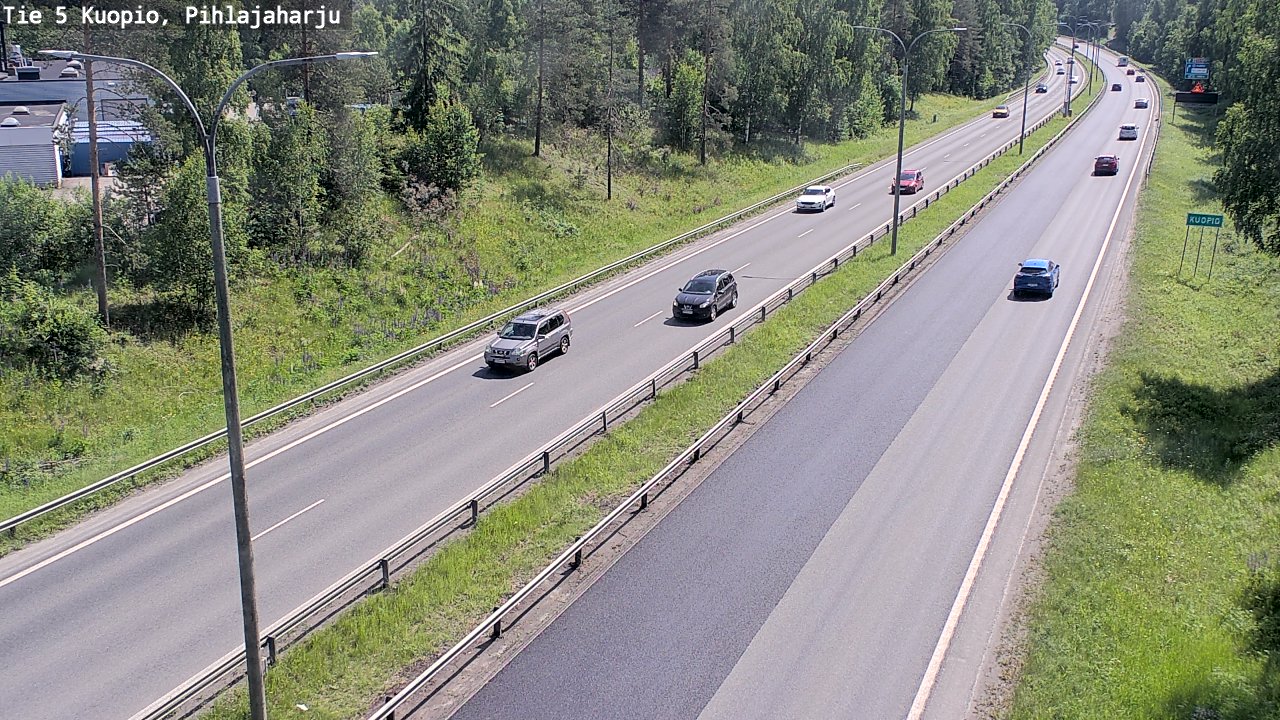 Kelikamerat Kuva Tie 5 Kuopio, Pihlajaharju, Kuopio, Pohjois-Savo