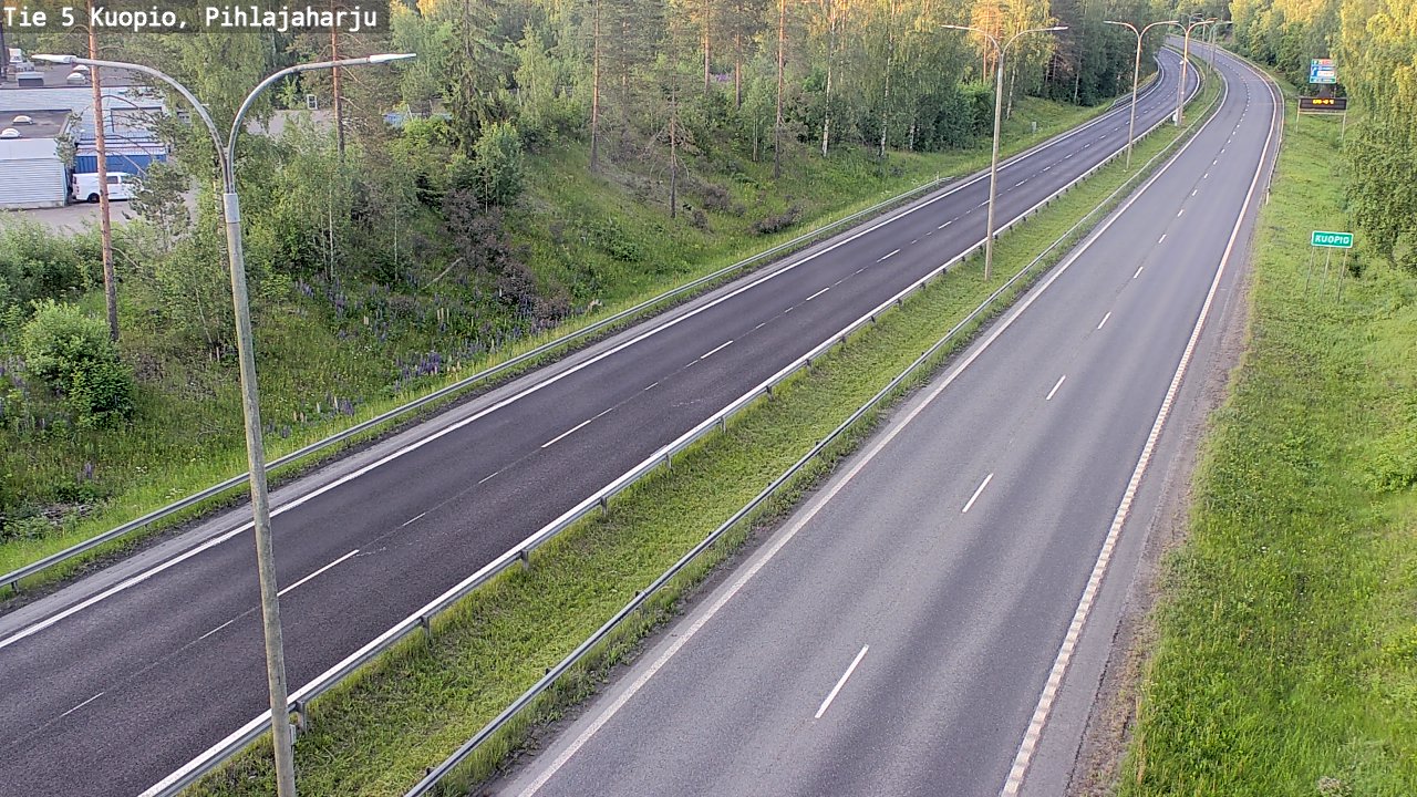 Kelikamerat Kuva Tie 5 Kuopio, Pihlajaharju, Kuopio, Pohjois-Savo