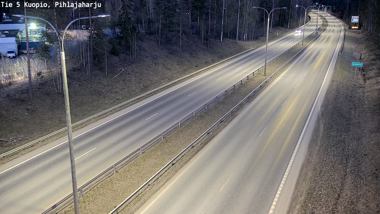 Weather Camera Image Road 5 Kuopio, Pihlajaharju, Kuopio, Pohjois-Savo