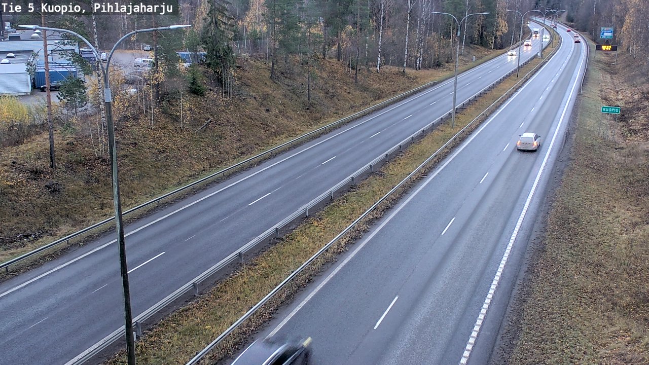 Weather Camera Image Väg 5 Kuopio, Pihlajaharju, Kuopio, Pohjois-Savo