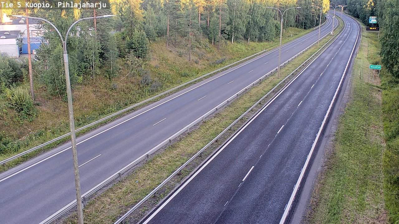 Kelikamerat Kuva Tie 5 Kuopio, Pihlajaharju, Kuopio, Pohjois-Savo