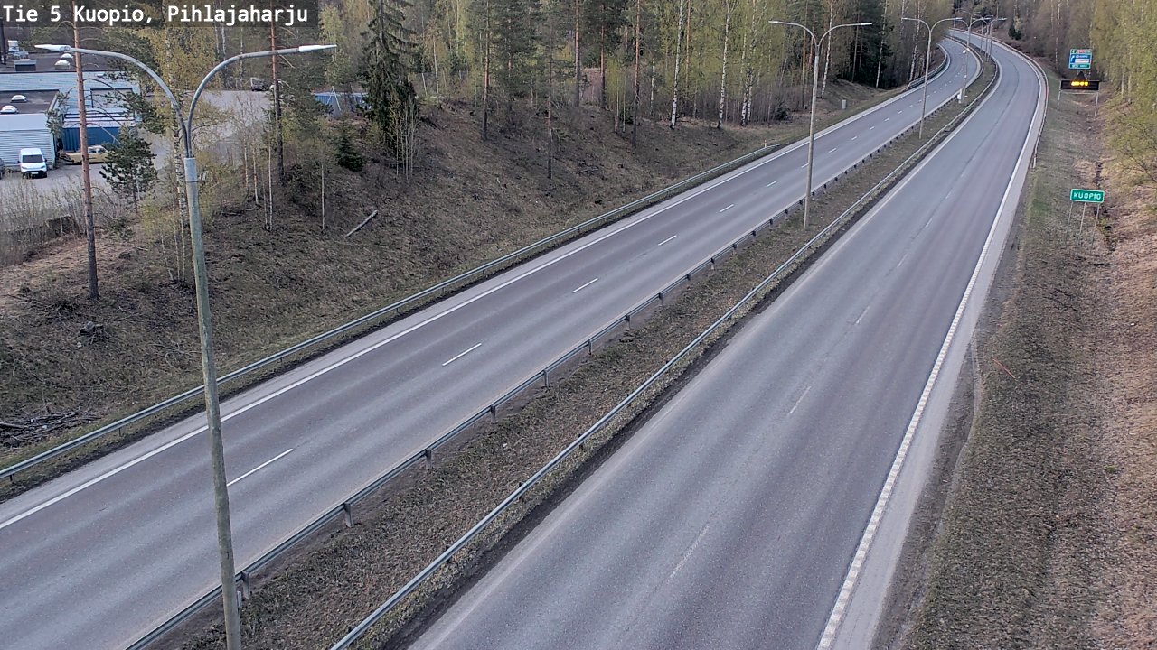Kelikamerat Kuva Tie 5 Kuopio, Pihlajaharju, Kuopio, Pohjois-Savo