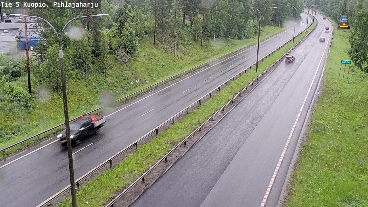 Kelikamerat Kuva Tie 5 Kuopio, Pihlajaharju, Kuopio, Pohjois-Savo