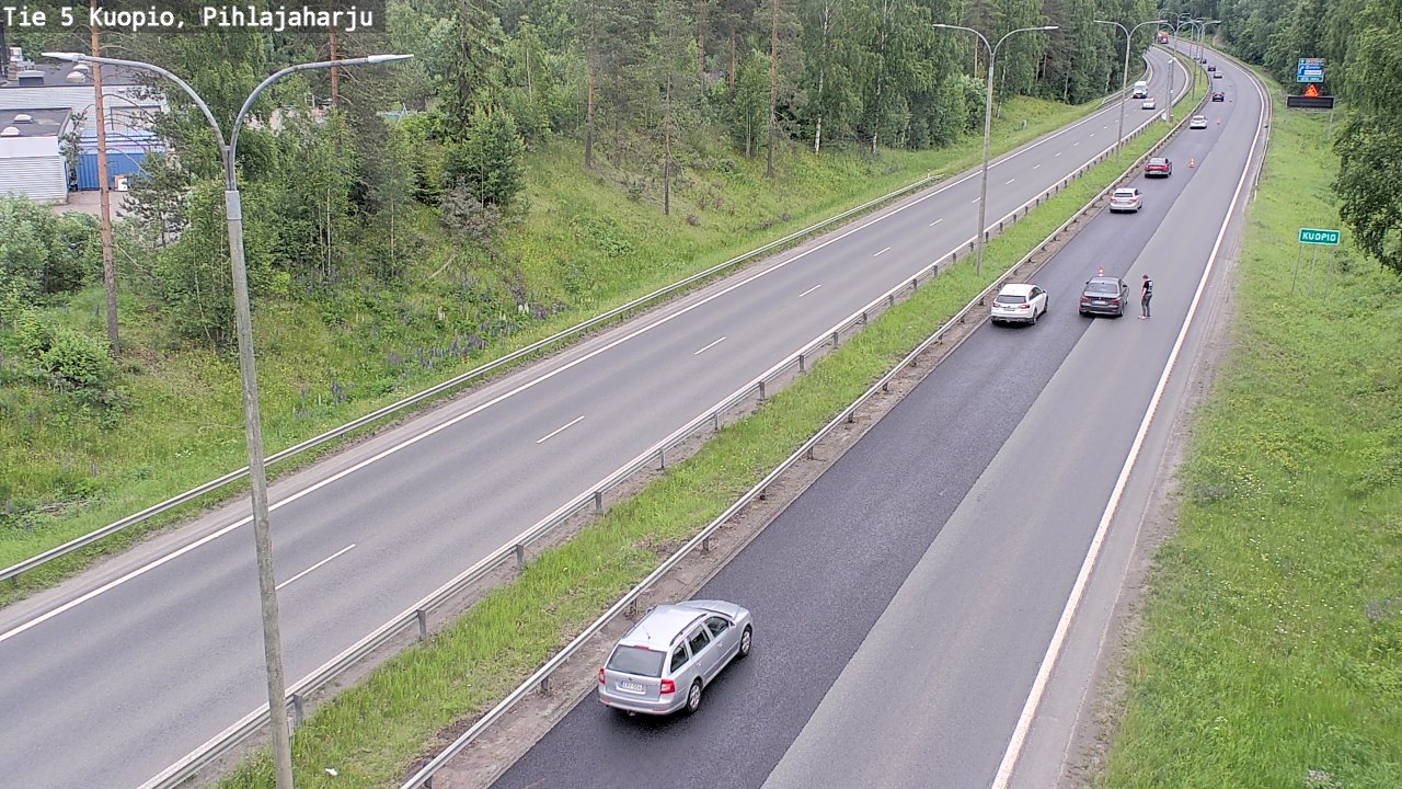 Kelikamerat Kuva Tie 5 Kuopio, Pihlajaharju, Kuopio, Pohjois-Savo