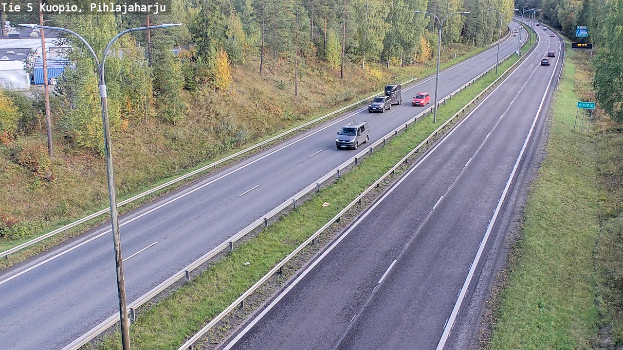Weather Camera Image Road 5 Kuopio, Pihlajaharju, Kuopio, Pohjois-Savo