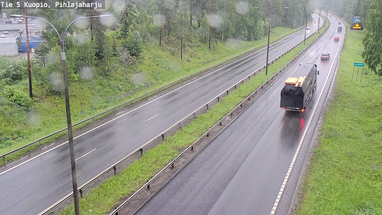 Weather Camera Image Väg 5 Kuopio, Pihlajaharju, Kuopio, Pohjois-Savo