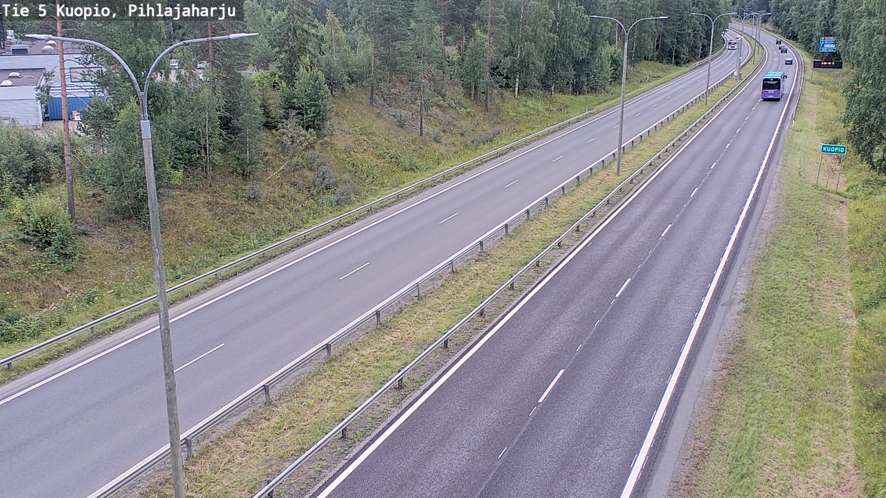 Weather Camera Image Väg 5 Kuopio, Pihlajaharju, Kuopio, Pohjois-Savo