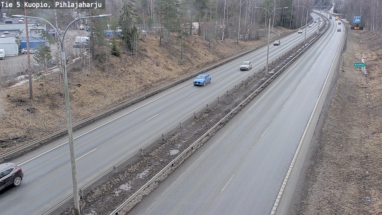 Weather Camera Image Road 5 Kuopio, Pihlajaharju, Kuopio, Pohjois-Savo