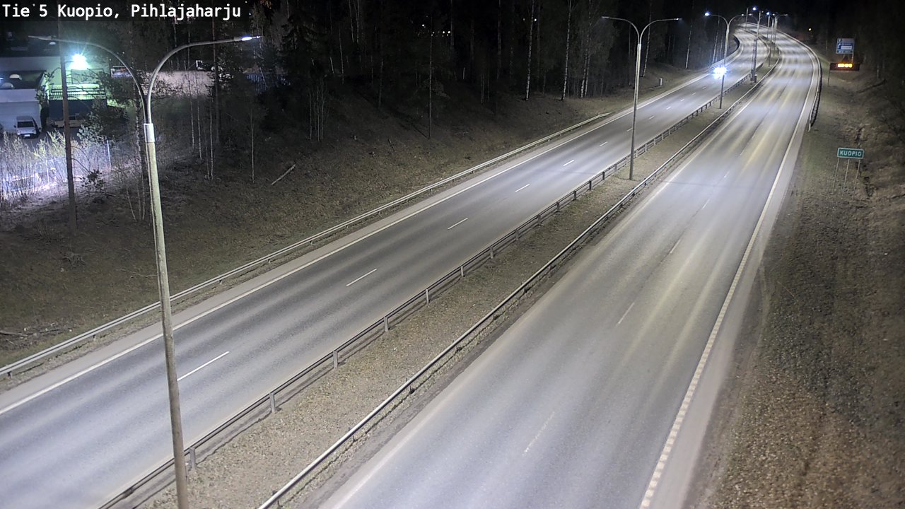 Weather Camera Image Road 5 Kuopio, Pihlajaharju, Kuopio, Pohjois-Savo
