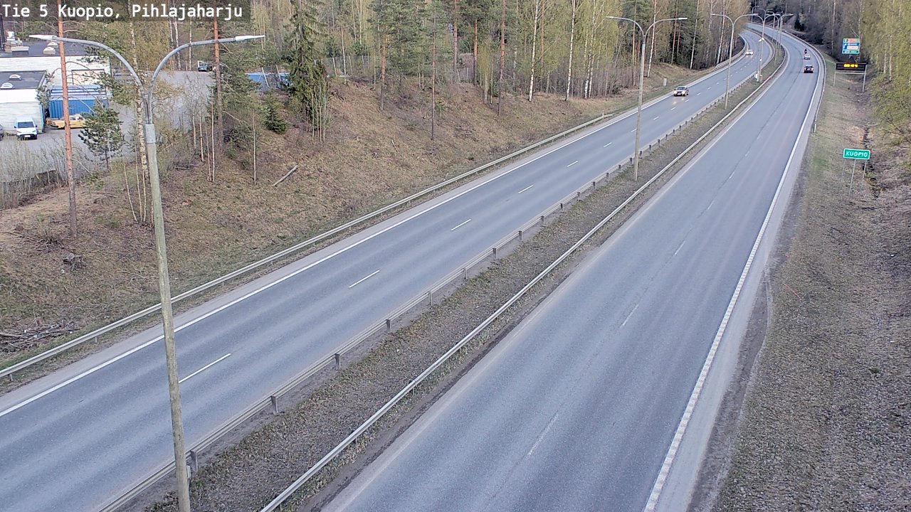 Weather Camera Image Road 5 Kuopio, Pihlajaharju, Kuopio, Pohjois-Savo