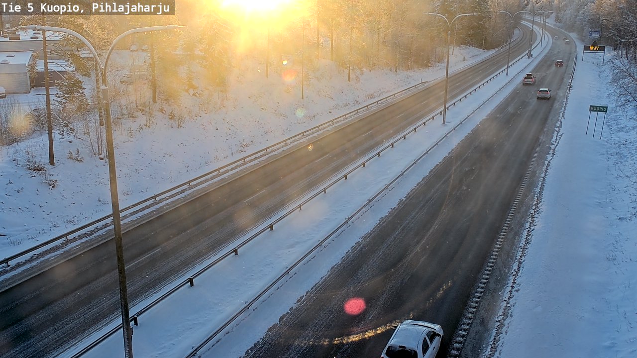Kelikamerat Kuva Tie 5 Kuopio, Pihlajaharju, Kuopio, Pohjois-Savo