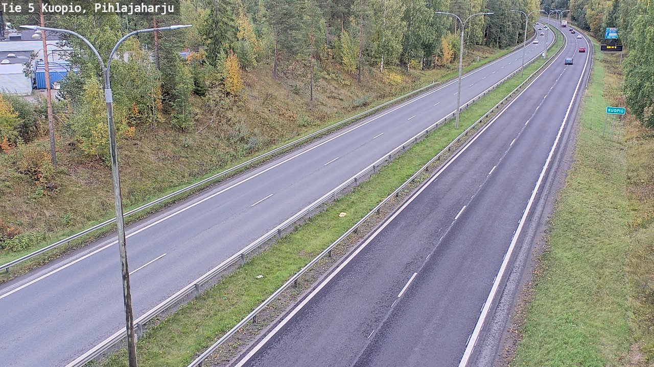 Weather Camera Image Road 5 Kuopio, Pihlajaharju, Kuopio, Pohjois-Savo