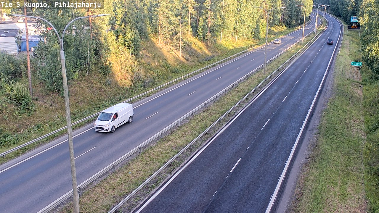 Kelikamerat Kuva Tie 5 Kuopio, Pihlajaharju, Kuopio, Pohjois-Savo