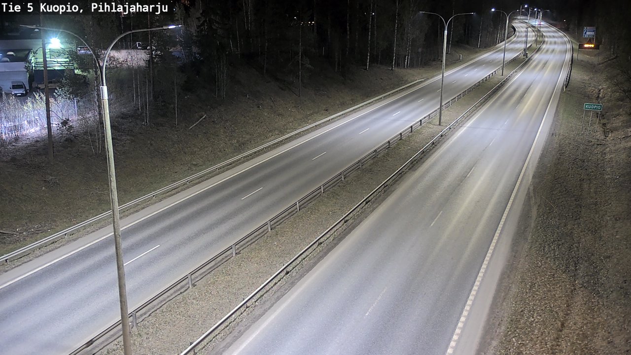 Weather Camera Image Road 5 Kuopio, Pihlajaharju, Kuopio, Pohjois-Savo