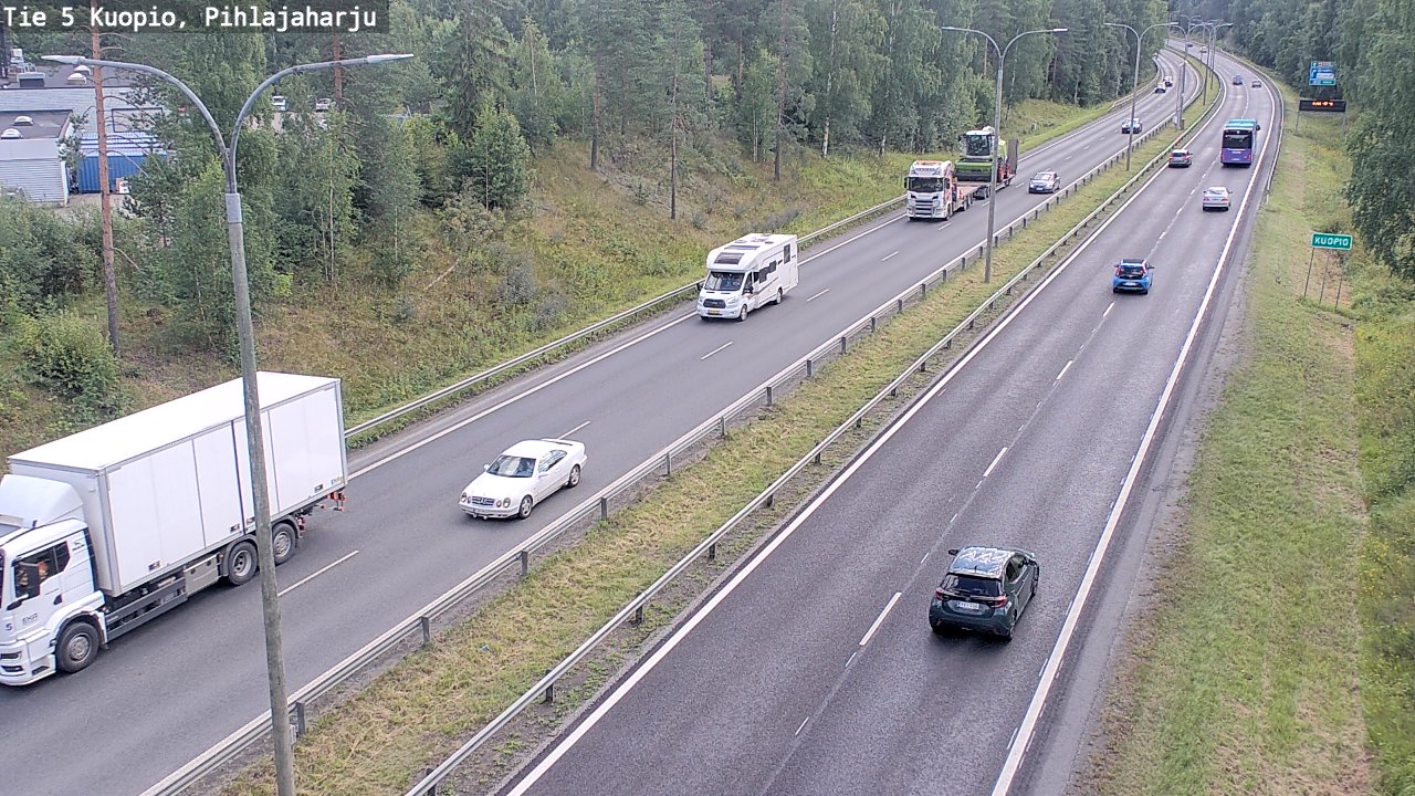 Kelikamerat Kuva Tie 5 Kuopio, Pihlajaharju, Kuopio, Pohjois-Savo