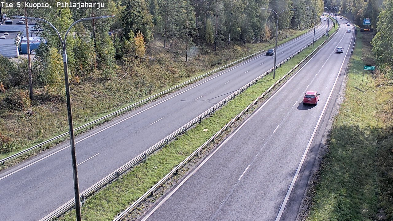 Kelikamerat Kuva Tie 5 Kuopio, Pihlajaharju, Kuopio, Pohjois-Savo