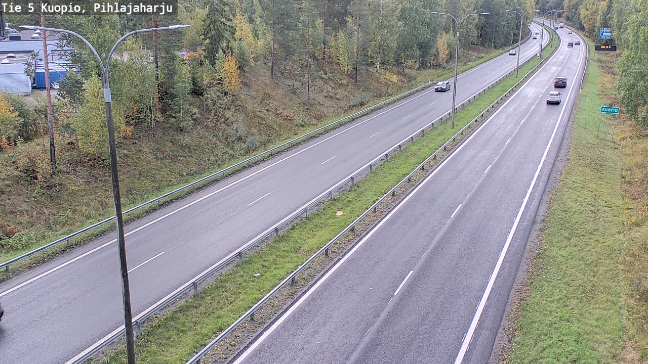 Kelikamerat Kuva Tie 5 Kuopio, Pihlajaharju, Kuopio, Pohjois-Savo