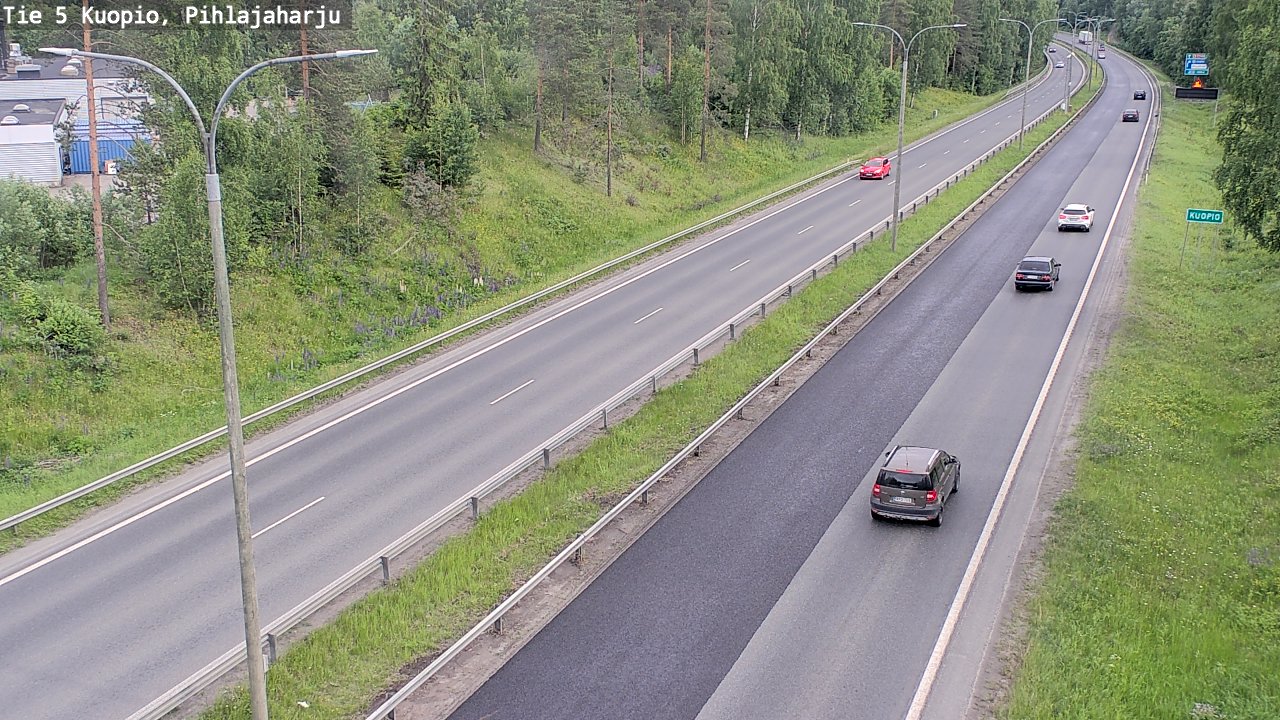 Kelikamerat Kuva Tie 5 Kuopio, Pihlajaharju, Kuopio, Pohjois-Savo