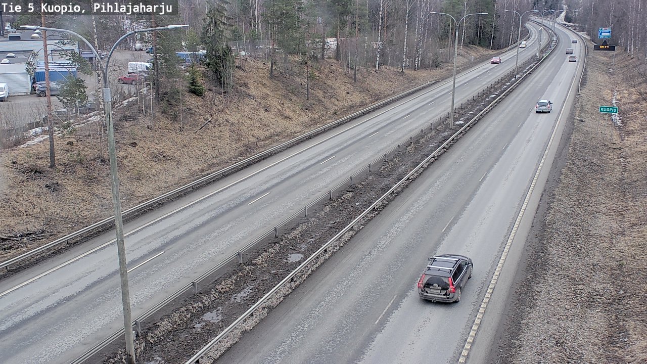 Weather Camera Image Road 5 Kuopio, Pihlajaharju, Kuopio, Pohjois-Savo