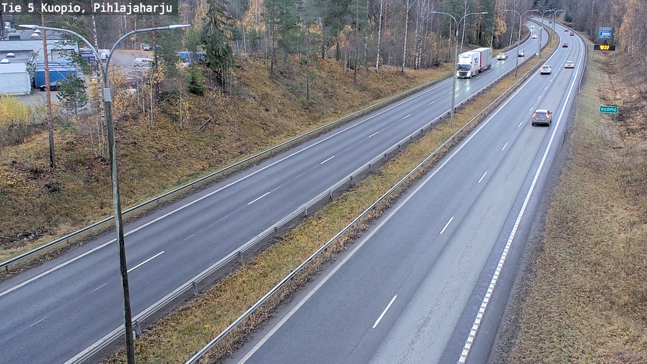 Weather Camera Image Väg 5 Kuopio, Pihlajaharju, Kuopio, Pohjois-Savo