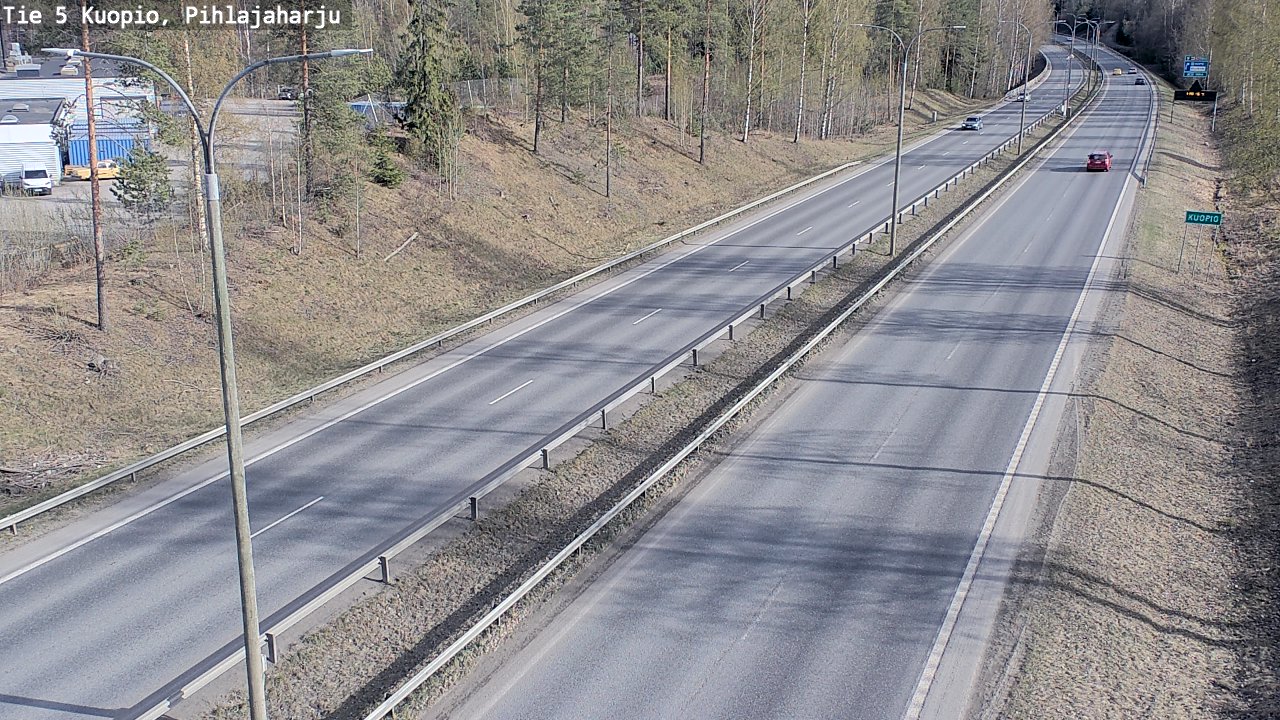 Weather Camera Image Road 5 Kuopio, Pihlajaharju, Kuopio, Pohjois-Savo