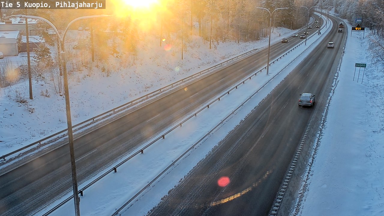 Kelikamerat Kuva Tie 5 Kuopio, Pihlajaharju, Kuopio, Pohjois-Savo