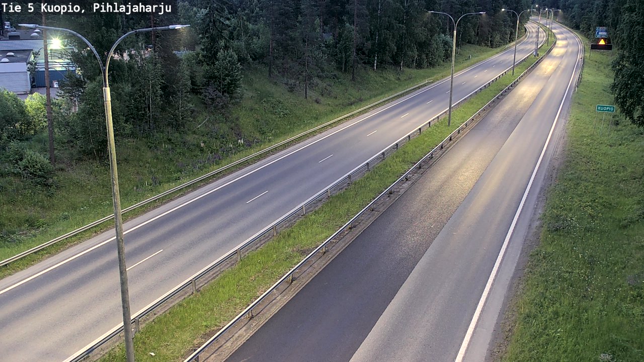 Kelikamerat Kuva Tie 5 Kuopio, Pihlajaharju, Kuopio, Pohjois-Savo