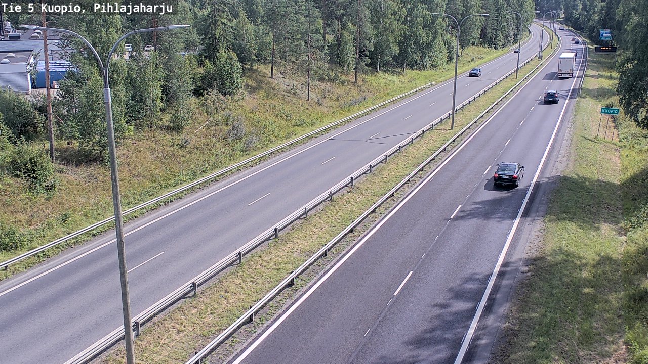 Kelikamerat Kuva Tie 5 Kuopio, Pihlajaharju, Kuopio, Pohjois-Savo